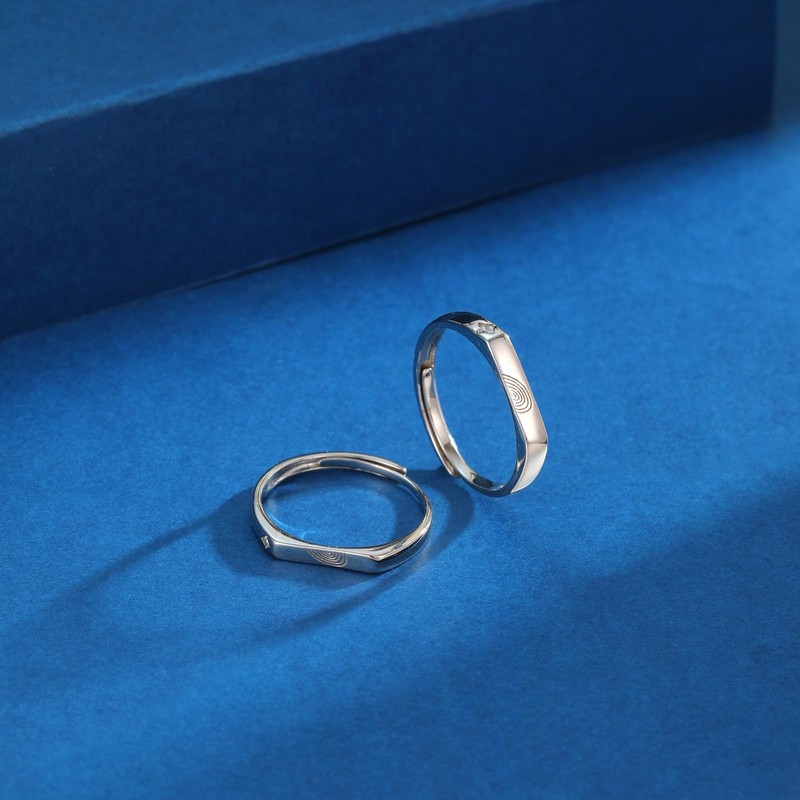 SENSE TO CREATE 2pcs 18K White Gold Plated 925 Sterling