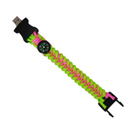 Pulsera USB Flash Drives pendrives de pulgar para compañeros de viaje y amantes de los deportes al aire última intervensión (rosa-amarillo 64GB)