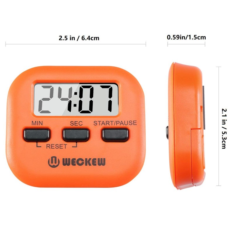 Kitchen Timer, WECKEW 2 Pack Digital Kitchen Timer Magnetic Countdown