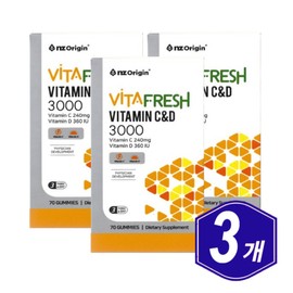 Convenient for middle-aged and older people, Enget Origin Vita Fresh Vitamin C D 3000, 70 gummies, 3 units / 중장년 간편한 엔젯오리진 비타프레쉬 비타민 C D 3000 70구미 3개