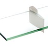 Spancraft Glass Raven Glass Shelf, Brushed Steel, 8 x 48