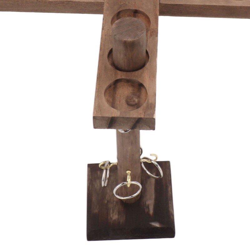 Hook and Ring Game for Four Players Wooden Hooks Fast