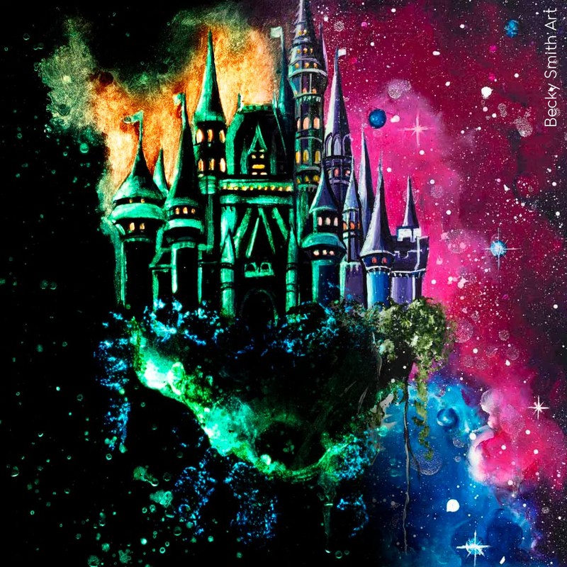 SpaceBeams Nebula Glow In The Dark Colour (50ml) Pink With