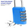 Flintronic Luggage Locks, 4Packs Combination Padlocks, 4-Digit Security Padlocks, Small