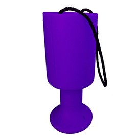 Round Handheld Plastic Charity Collection Box - Purple