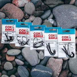 Cox & Rawle Classic Surf & Uptide Hooks - Perfect Weight and Shape for Fishing Hooks for Surf and Boat Fishing - Chemically Sharpened, Forged Bend - Size 1, 10pcs