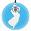 New Jersey Christmas Ornament - Frosted Edge Design Featuring State