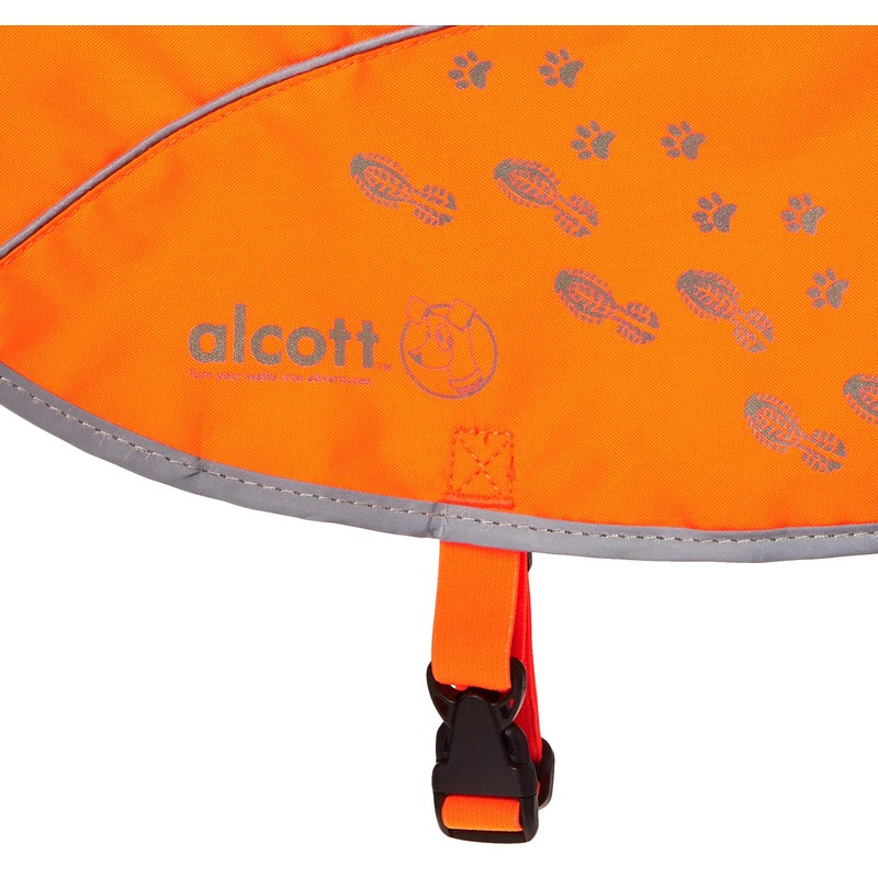 alcott Visibility Dog Vest with Reflective Trim, Medium, Neon Orange