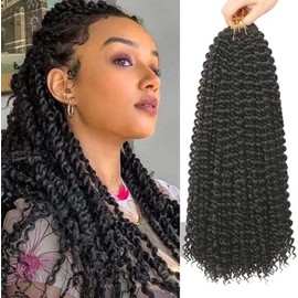 Passion Twist Hair, Passion Twist, 6 Packs 18 Inch (45.5 cm) Braids/Extensions, Faux Locs Crochet Hair YDDM Synthetic Hair Extensions, Passion Twist Crochet Braids Hair (2#, 6 Packs Economy Pack)