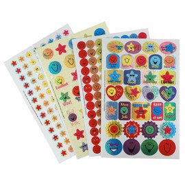 Eureka Stars & Smiles Sparkle Sticker Book, 268 Stickers