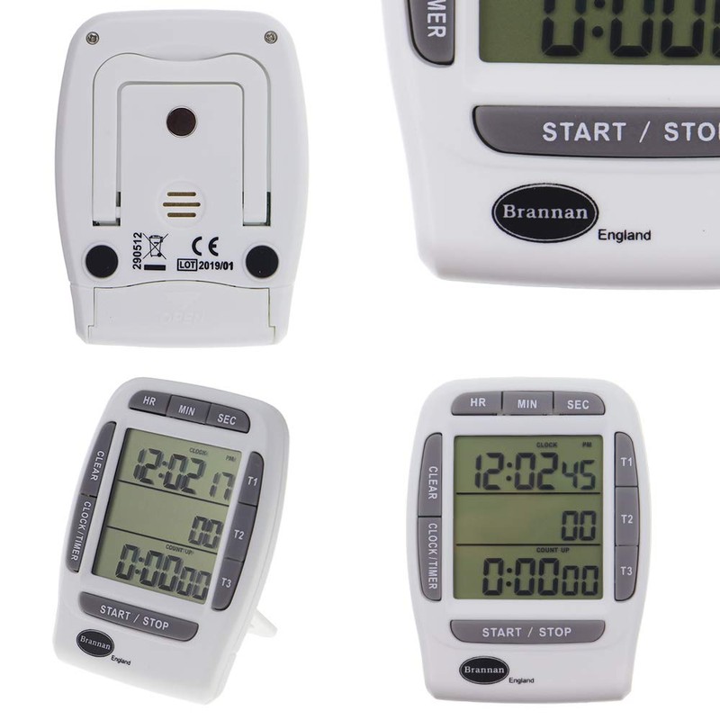 Triple Countdown Timer Includes Clock – Ideal for Schools Classroom