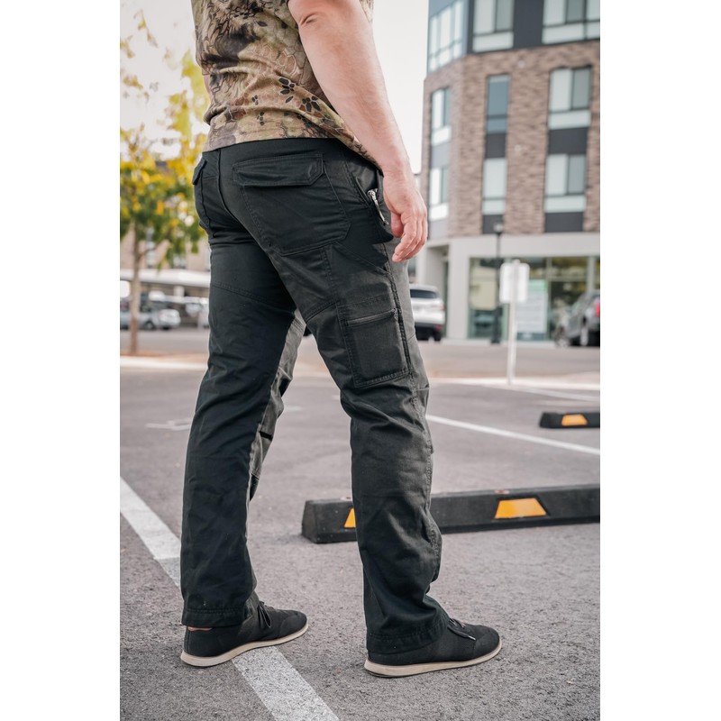 Kryptek Men's Standard Stalker Pant, Black, Large