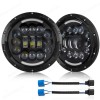 SHENKENUO For Hummer H2 2003-2009 Pair 7" inch Round LED