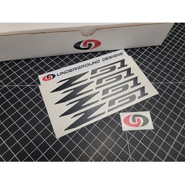 Z51 Decals (4pk) Corvette Racing 6" Accent Stickers C5 C6 Grandsport C7 C8 Stingray LSX LTX (Matte Blackout)