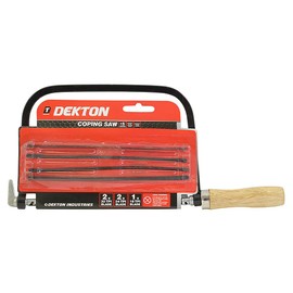 DEKTON DT45710 Coping Saw, Black/Red, 5 Blades, Heavy Duty