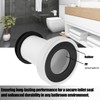 Toilet Drain Pipe Adapter, 4.3in PP Rubber Heighten Toilet Connection