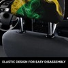 TZBVTAU 2 Pcs Jamaica Flag Headrest Covers,Cute Funny Car Headrest