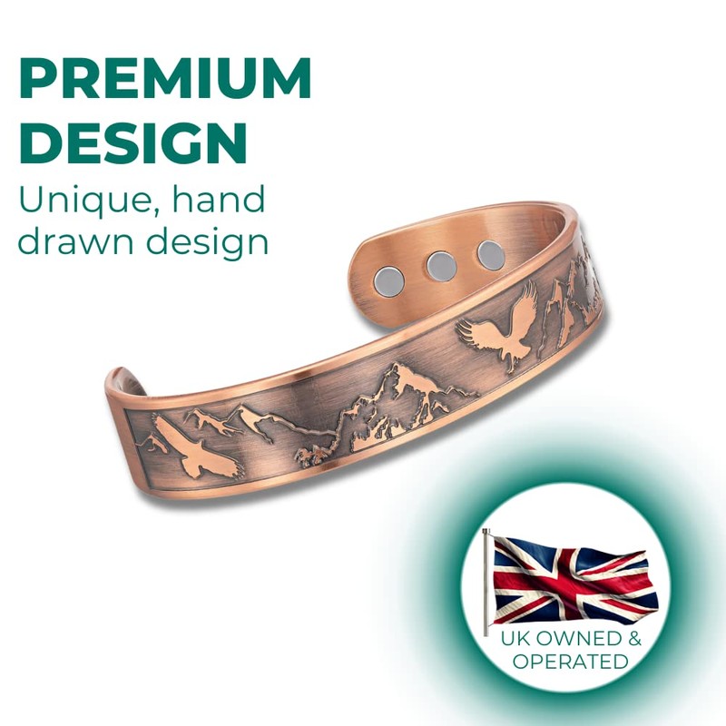 Willis Judd Eagle Mountain Wildlife Men's Pure Copper Magnetic Bracelet