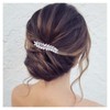 Allereyae Crystal Wedding Hair Clip Barrette Rhinestone Leaf Hair Barrette