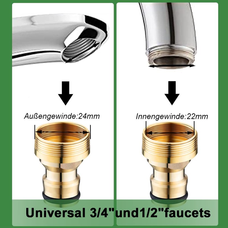 Universal Tap Connector for Mixer Tap, 24 mm Male Thread