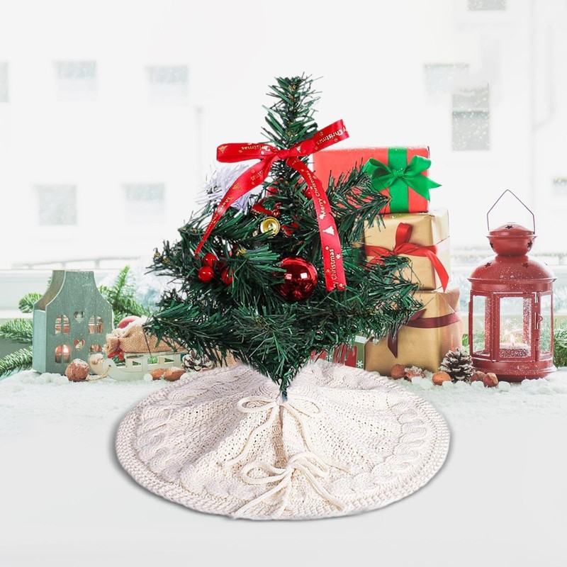 GARENDE 18 Inches Christmas Tree Skirt Decorations Tree Rug Xmas