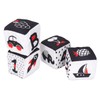 4pcs Baby Cloth Blocks Toy Letters Animals Learning Black White