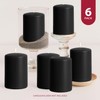 Biedermann & Sons 45-Hour Long Burning Unscented Pillar Candles, Black,
