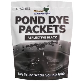 Reflective Black Pond Dye Packets - 6 Water Soluble Packs