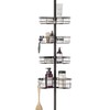 Zenna Home Tension Pole Shower Caddy Corner Organizer, Adjustable Standing