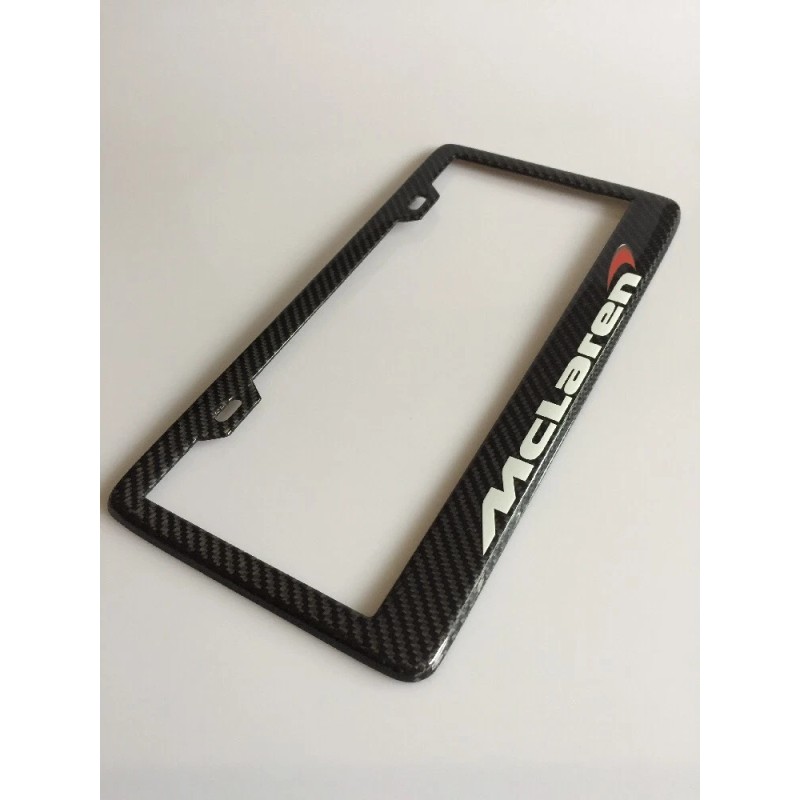 Super Car Gear McLaren White Lettering 100% Carbon Fiber License