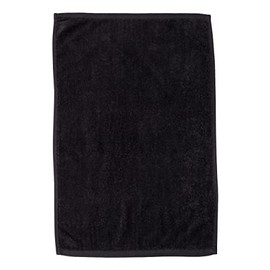 Q-Tees - Hemmed Hand Towel Towel (Size: 16" W x 25" L) *New* (Black)