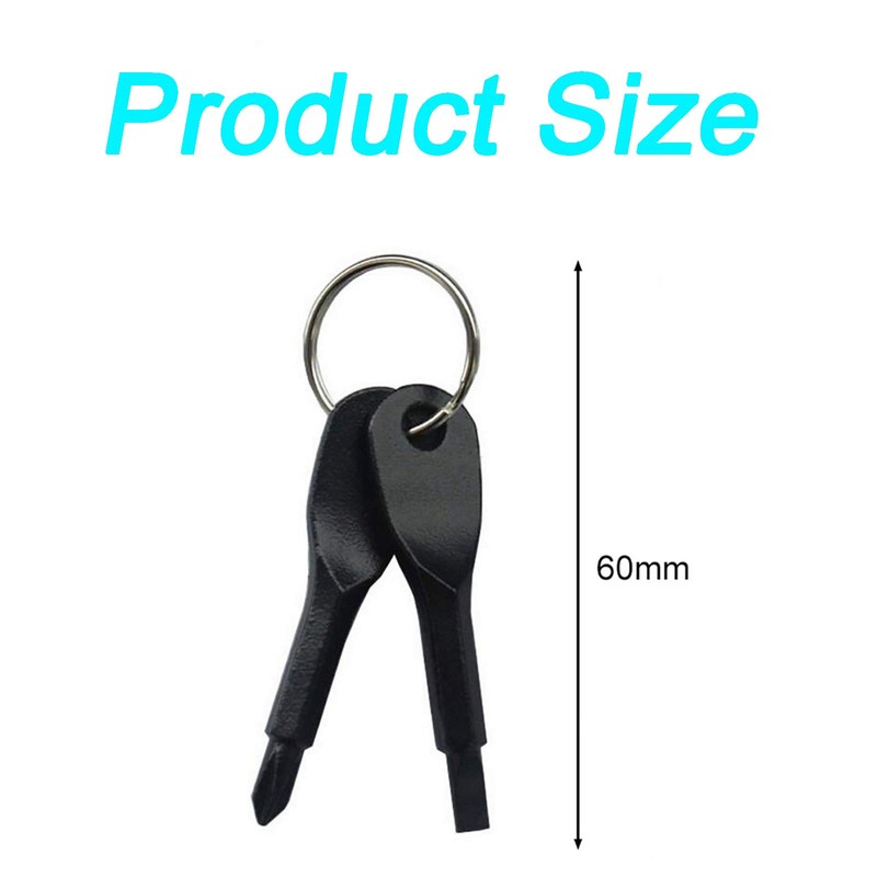 Outdoor Portable Multi-Functional Screwdriver Keychain Portable Flathead and Phillips Key