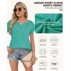 AURUZA Short Sleeve Shirts for Women, V Neck Summer Tops