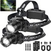 Curtsod Rechargeable LED Headlamp 2-Pack - 99000 Lumens Super Bright