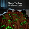 Glow in The Dark Dinosaur Blanket for Kids, Soft &