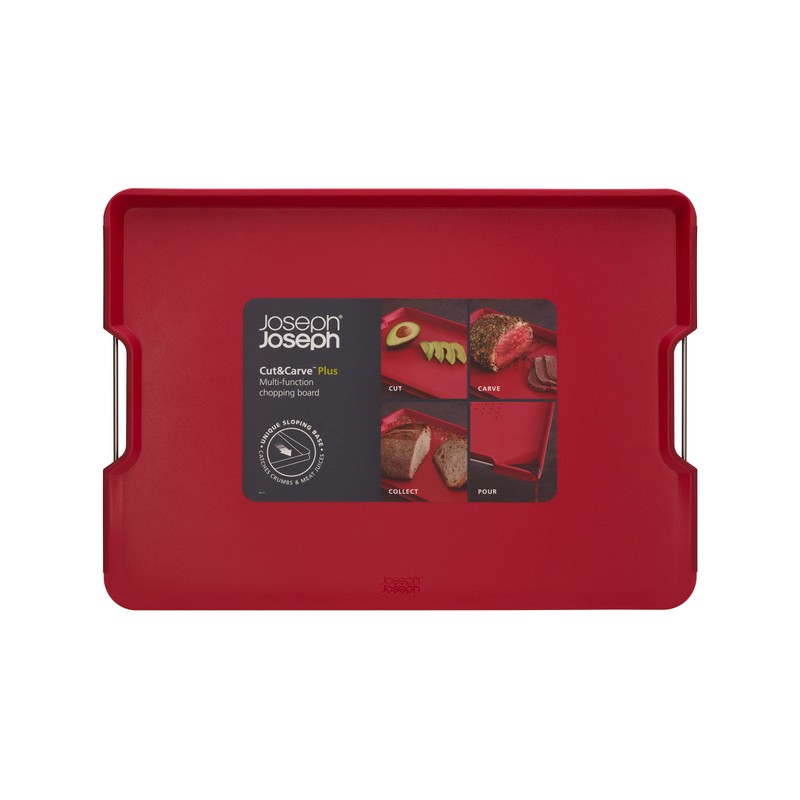 Joseph Joseph Cut&Carve Plus - Non-Slip, Multi-Function, Double-Sided Cutting Board