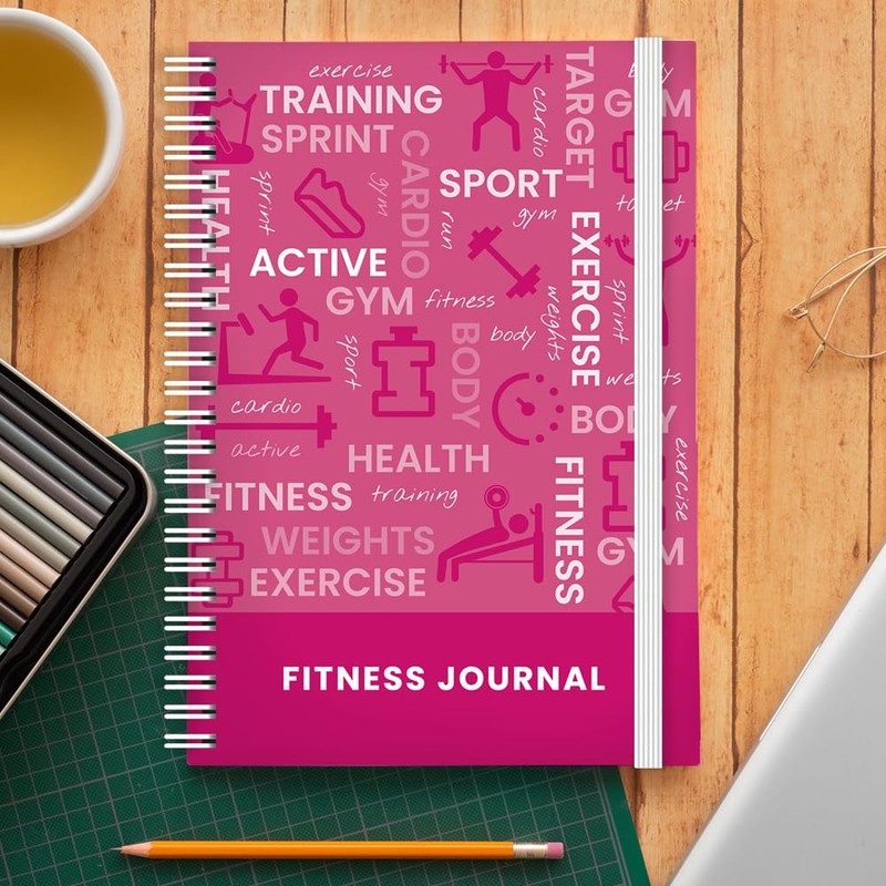 Fitness & Workout Journal/Planner Notebook -Includes Exercise Logs, Body Tracker