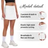 Femdouce 2 Pack Womens Athletic Tennis Skirts with Pockets High