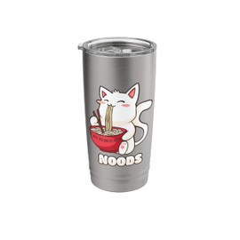 Noods - Cute Cat Eating Ramen Noodles Stainless Steel Insulated Tumbler