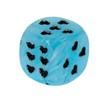 WeLoveDice - Blue Dice with Black Hearts - Made in