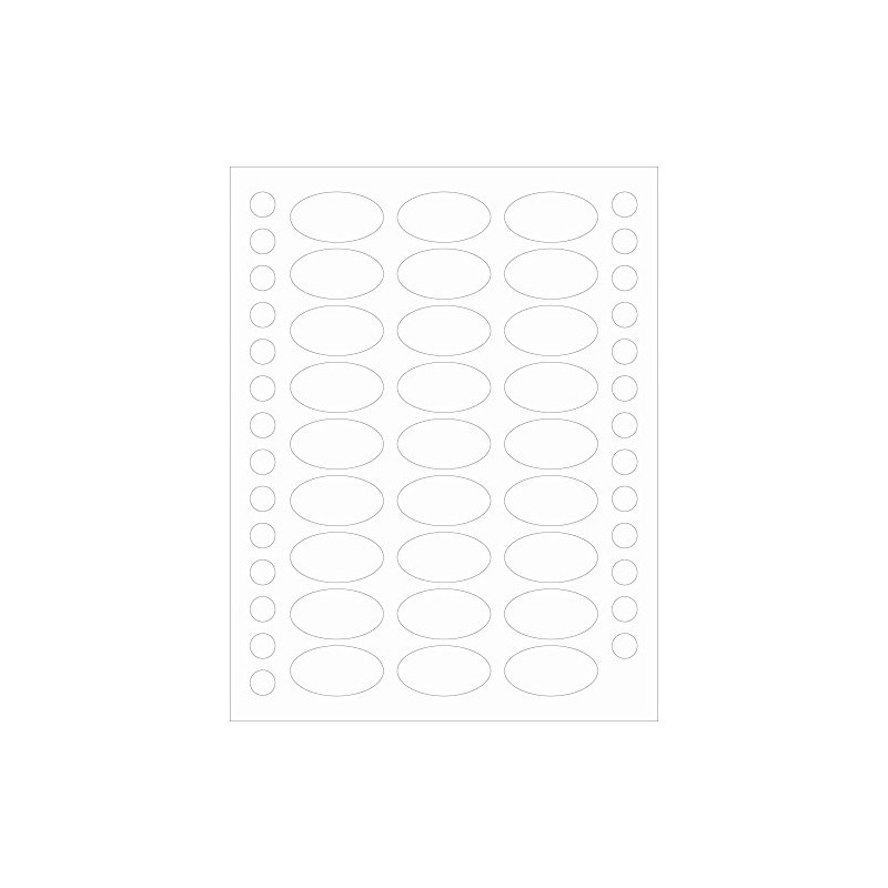 81 Clear Oval Waterproof Label Protectors for Essential Oil Bottle