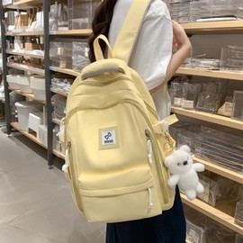 ZESU Korean Backpack, Commuting to School, Large Capacity, High School, Women's, Girls, Students, Work, Girls, Rucksack, Elementary School, Casual Bag, Backpack, Girls, Travel, School, Outdoors,