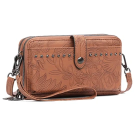 SENDEFN Wallet Purses for Women Small Leather Crossbody Clutch Women Wristlet Purses RFID Card Holder Crossbody Cellphone Bag