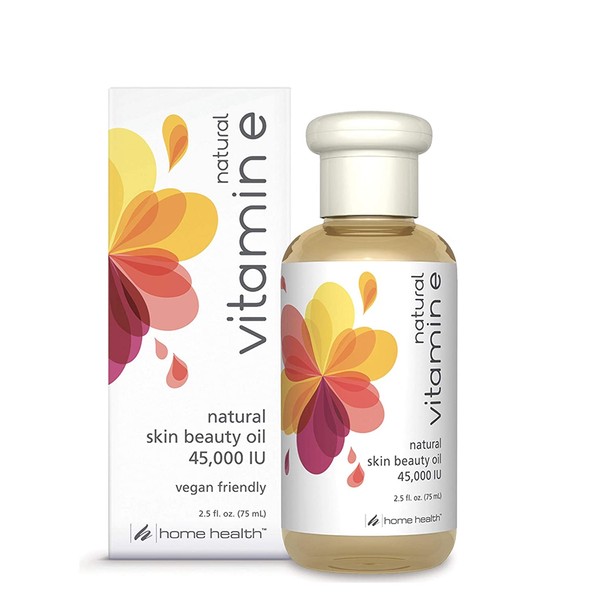 Home Health Natural Vitamin E Skin Beauty Oil - 45,000 iu, 2.5 fl oz - Helps To Protect, Nourish & Condition Skin, Non-Synthetic- Paraben-Free, Fragrance-Free, Vegan