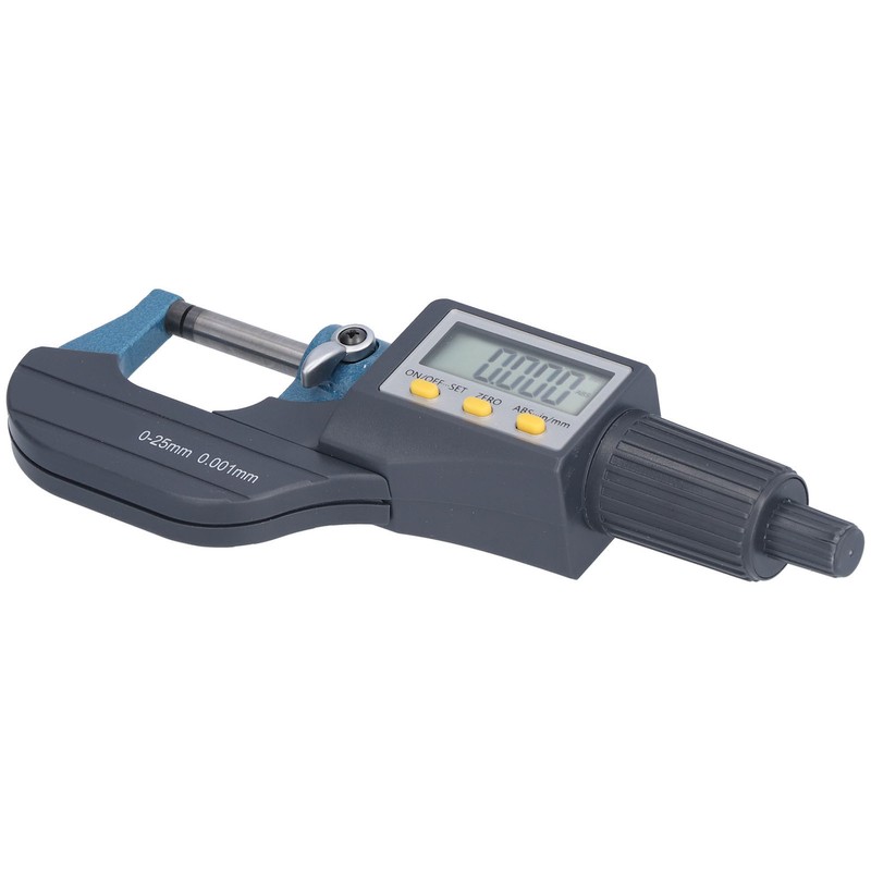 Digital Micrometer 0.00005in/0.001mm Resolution Professional Thickness Measuring Tools 0‑25mm