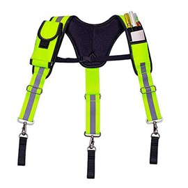 PAIZON Safety Work Suspenders Tool Belt Suspenders, Heavy Duty Tool Belt Suspenders Reflective Safety Suspenders