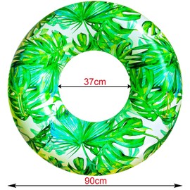 Pool Floats for Adults, Swimming beach tube, Adult Swim Ring, Adult pool float with two handles,Leaf swim ring 100cm.
