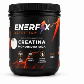 Creatina Monohidratada Enerfix Nutrition 500g En Polvo Con Scoop Dosificador 100 Servicios Pre Entreno Gym Workout Suplemento Deportivo Para Hombre Mu