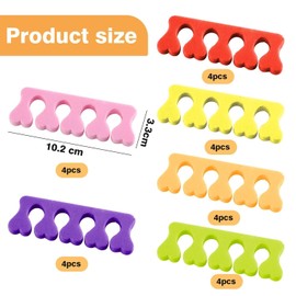 24 Pieces Finger Separators Finger Separators Toe Spacers Manicure Tools Manicure Sponges Manicure Accessories