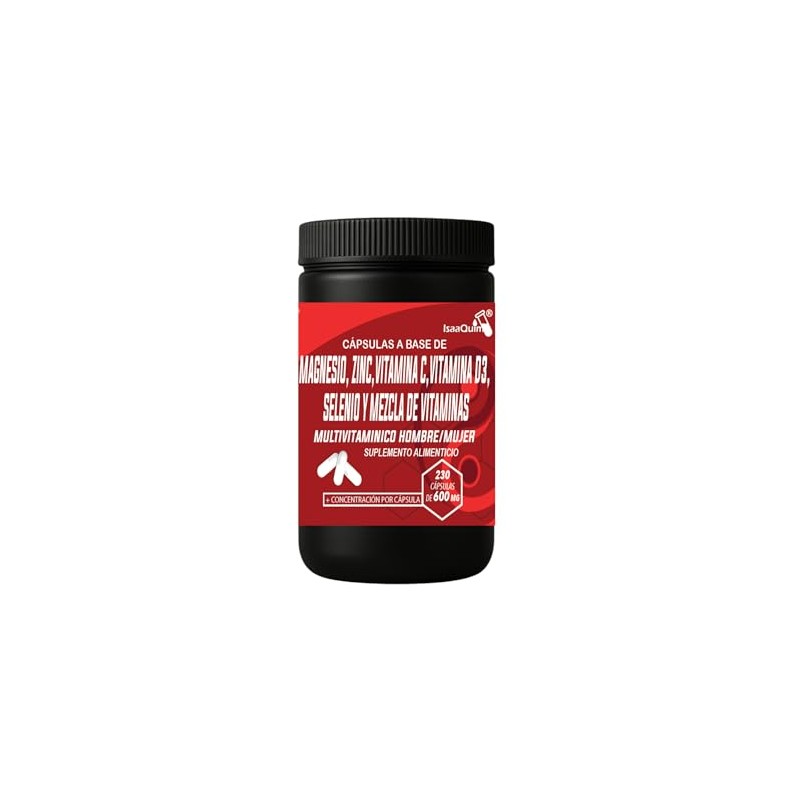 Multivitamínico Hombre Mujer Magnesio Zinc Vitamina Selenio Vitaminas 230 Cápsulas